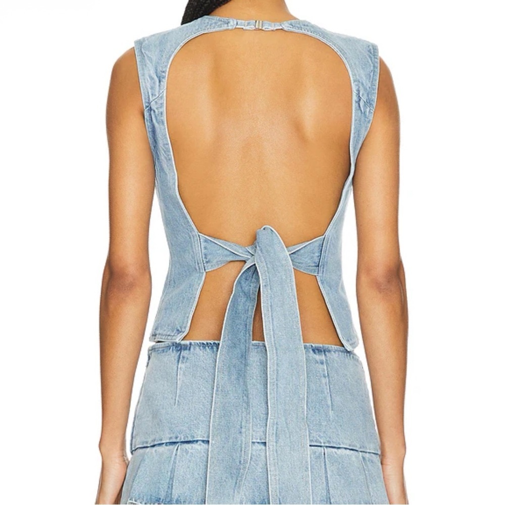 LIONESS Countryside Top in Classic Denim Size L - Picture 2 of 14